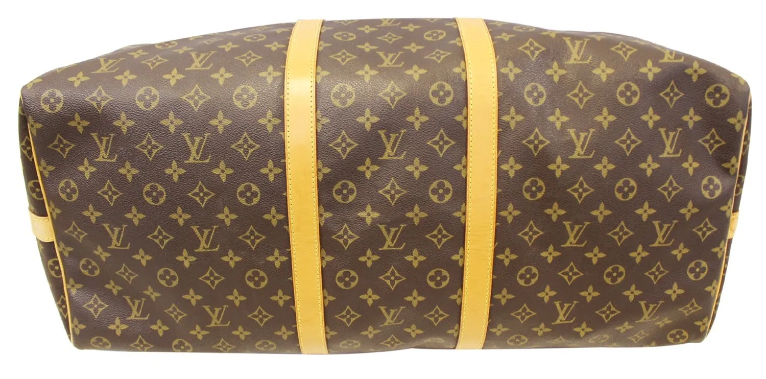 LOUIS VUITTON Monogram Canvas Keepall 60 Bandouliere Travel Bag