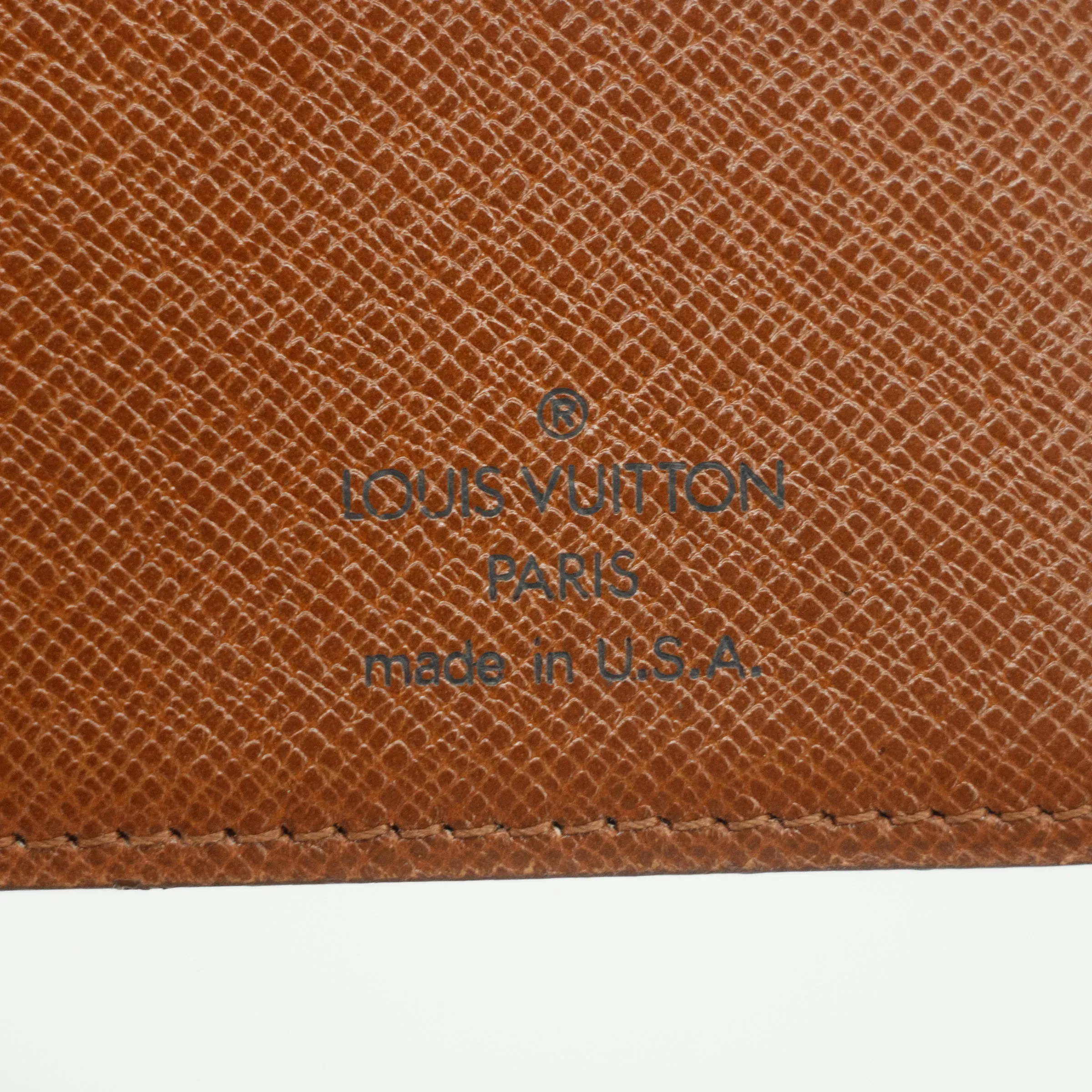 Louis Vuitton Monogram Canvas Kisslock Wallet Brown #2689