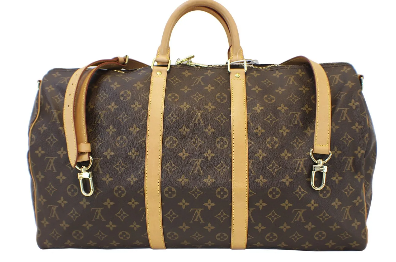 LOUIS VUITTON Monogram Keepall 55 Bandouliere Boston Bag
