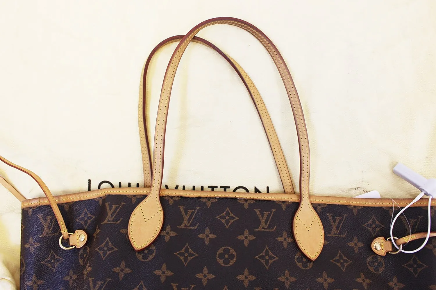 LOUIS VUITTON Monogram Neverfull MM Shoulder Bag Red