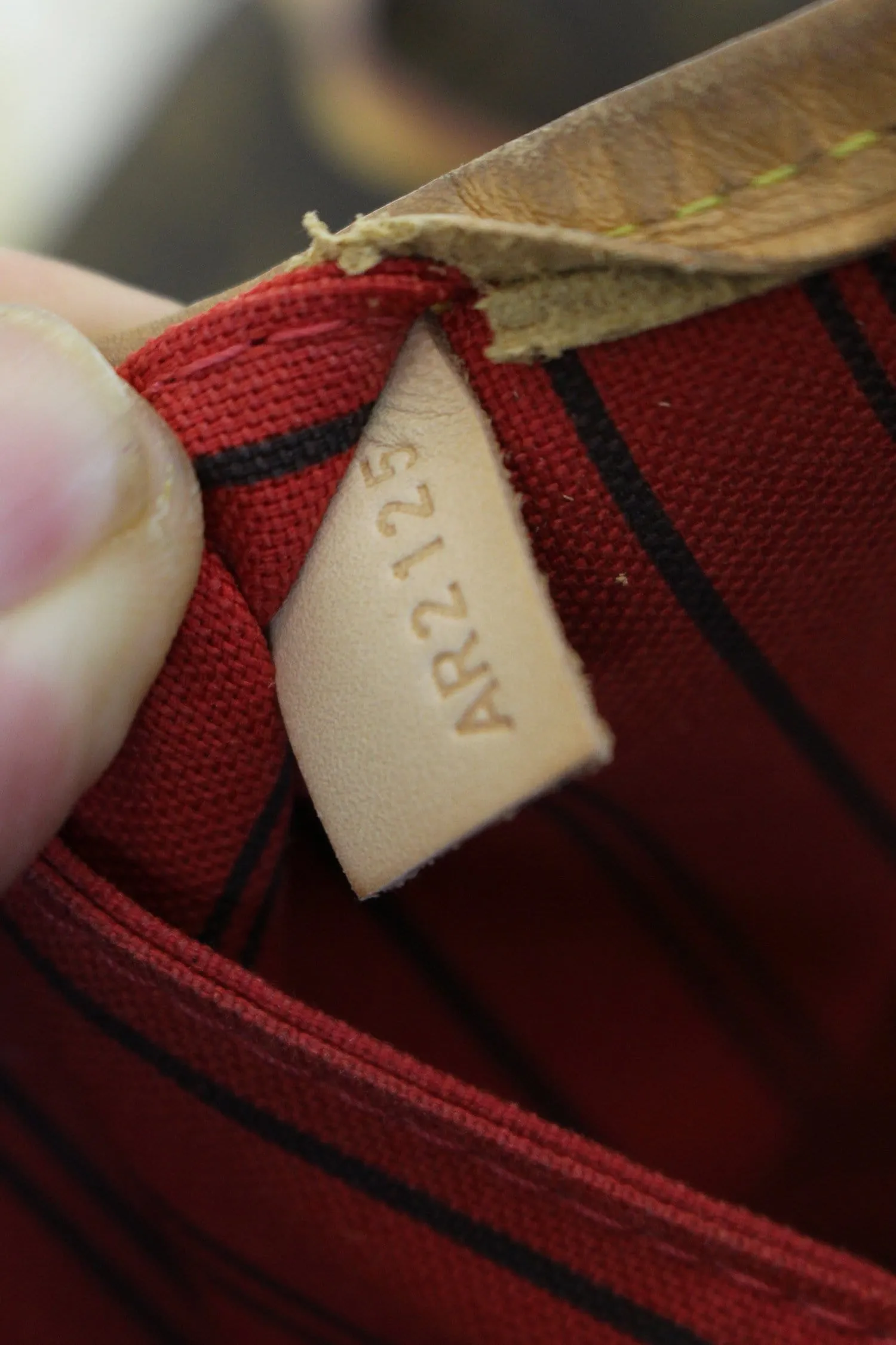 LOUIS VUITTON Monogram Neverfull MM Shoulder Bag Red