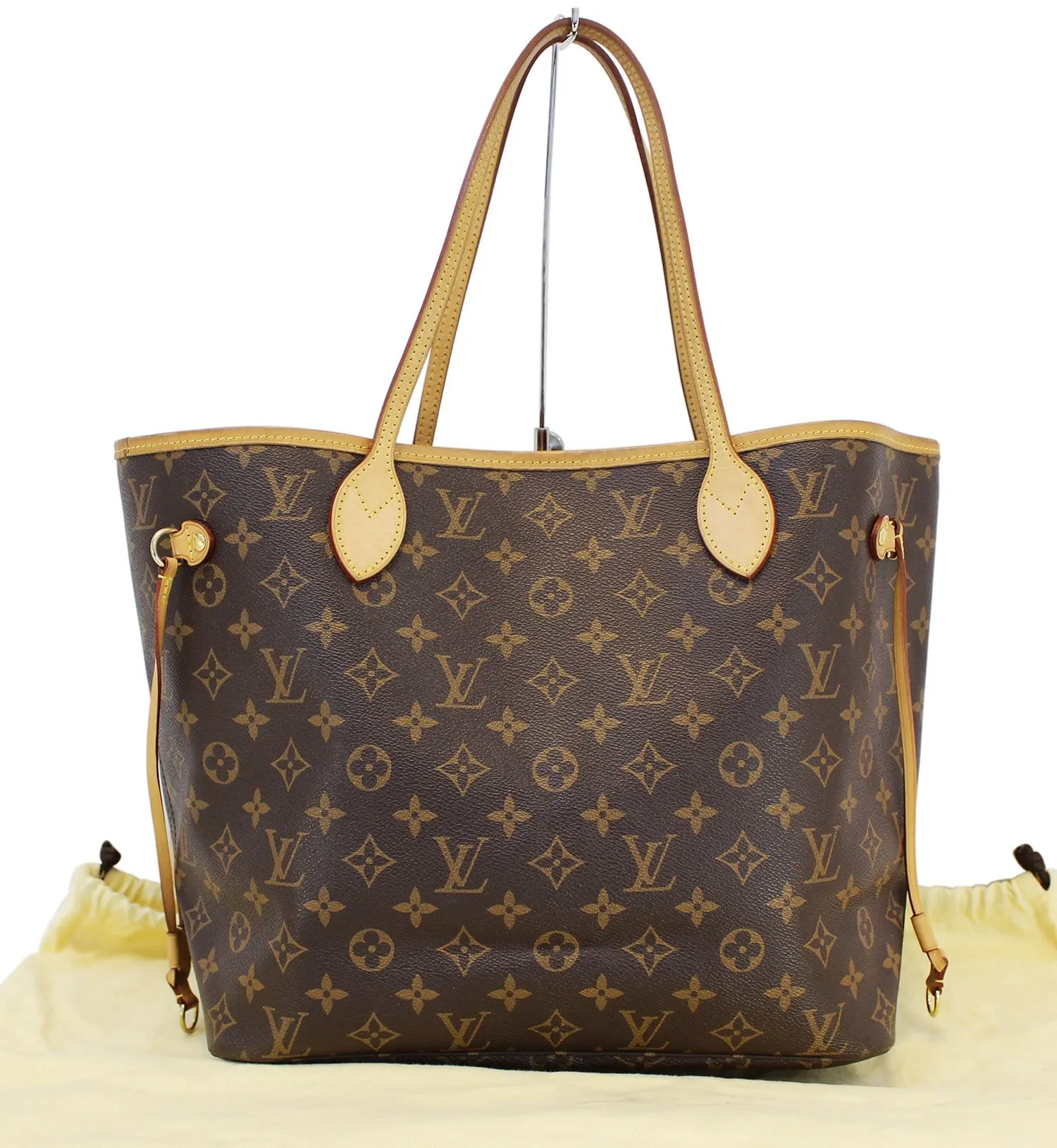 LOUIS VUITTON Monogram Neverfull MM Shoulder Bag Red