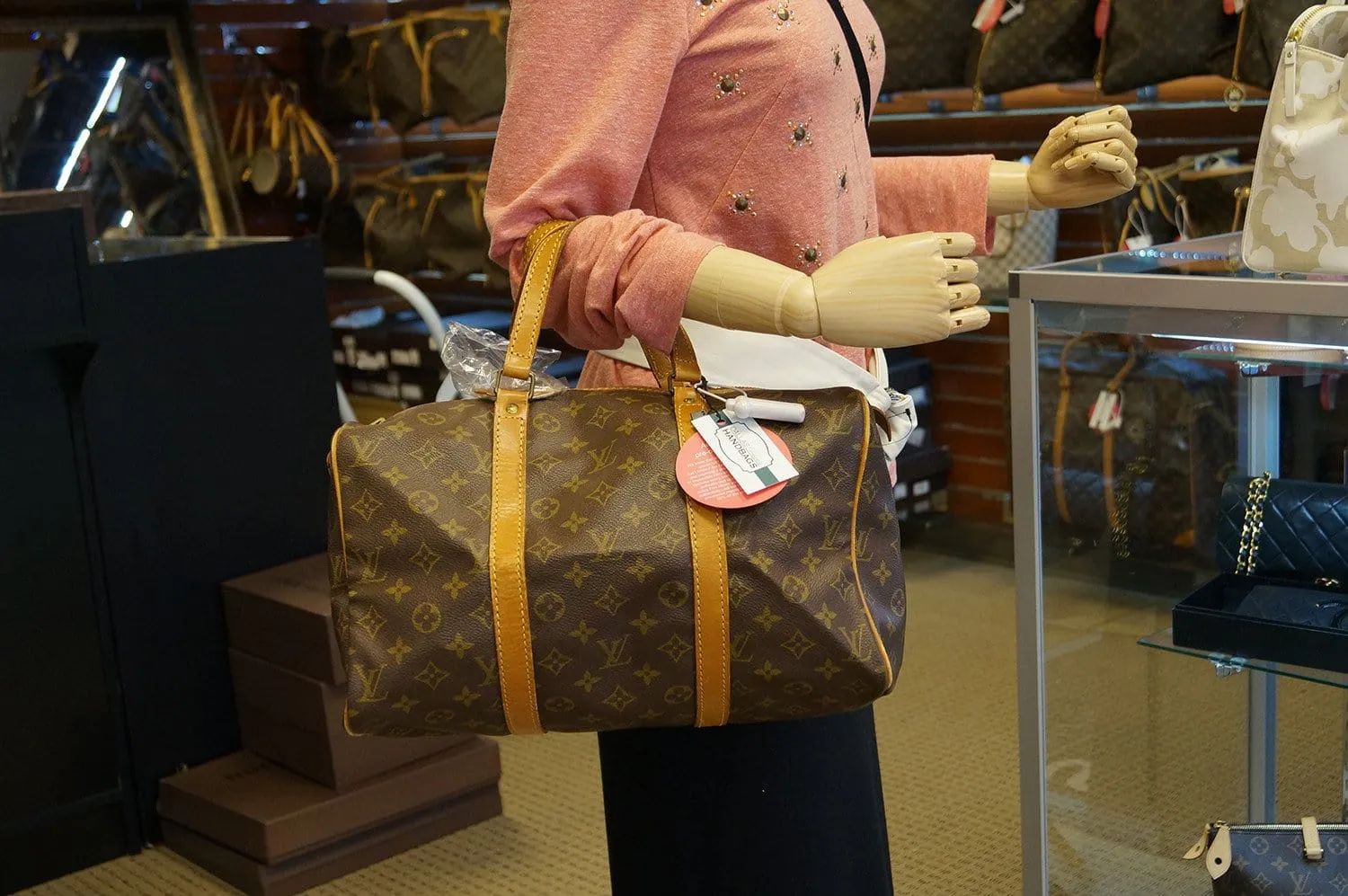 LOUIS VUITTON Monogram Sac Souple 35 Vintage  Boston Bag