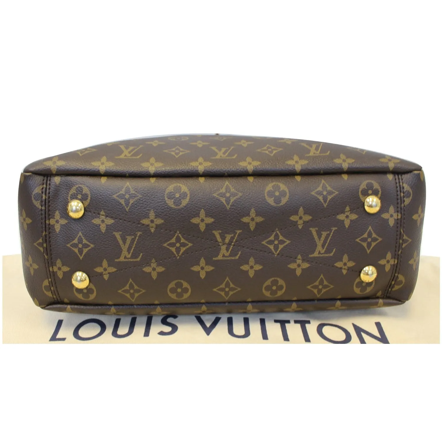 LOUIS VUITTON Pallas Chain Shopper Bag Monogram Canvas Brown