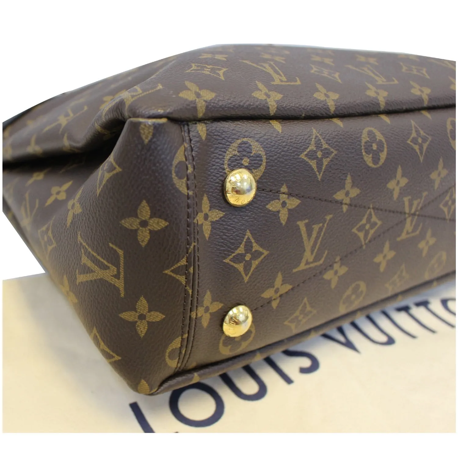 LOUIS VUITTON Pallas Chain Shopper Bag Monogram Canvas Brown