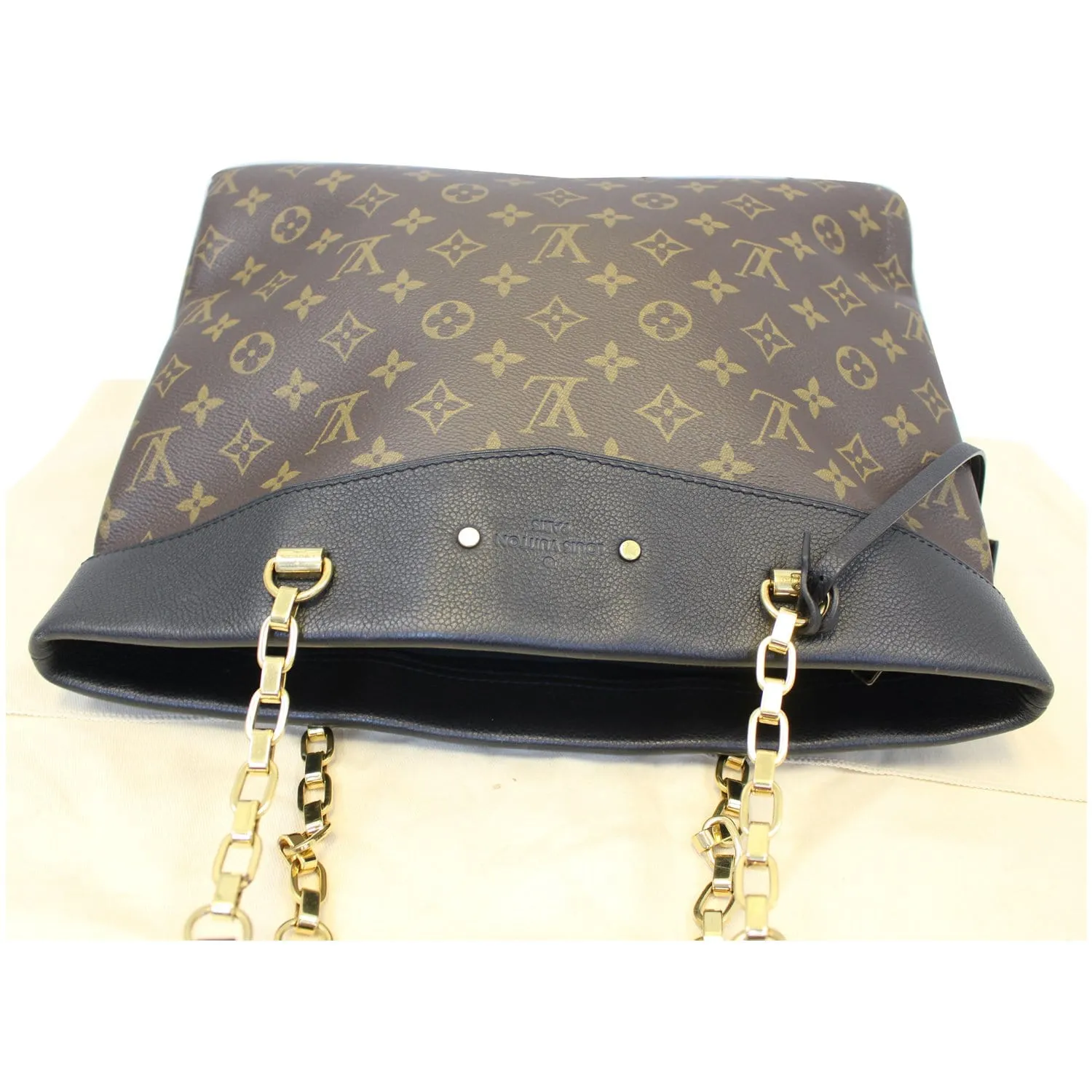 LOUIS VUITTON Pallas Chain Shopper Bag Monogram Canvas Brown