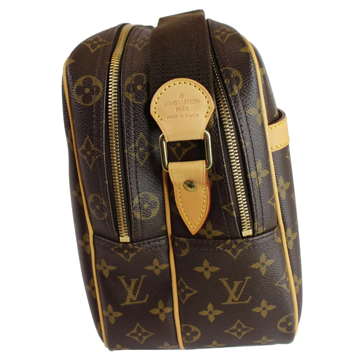 LOUIS VUITTON Reporter GM Monogram Canvas Shoulder Bag Brown