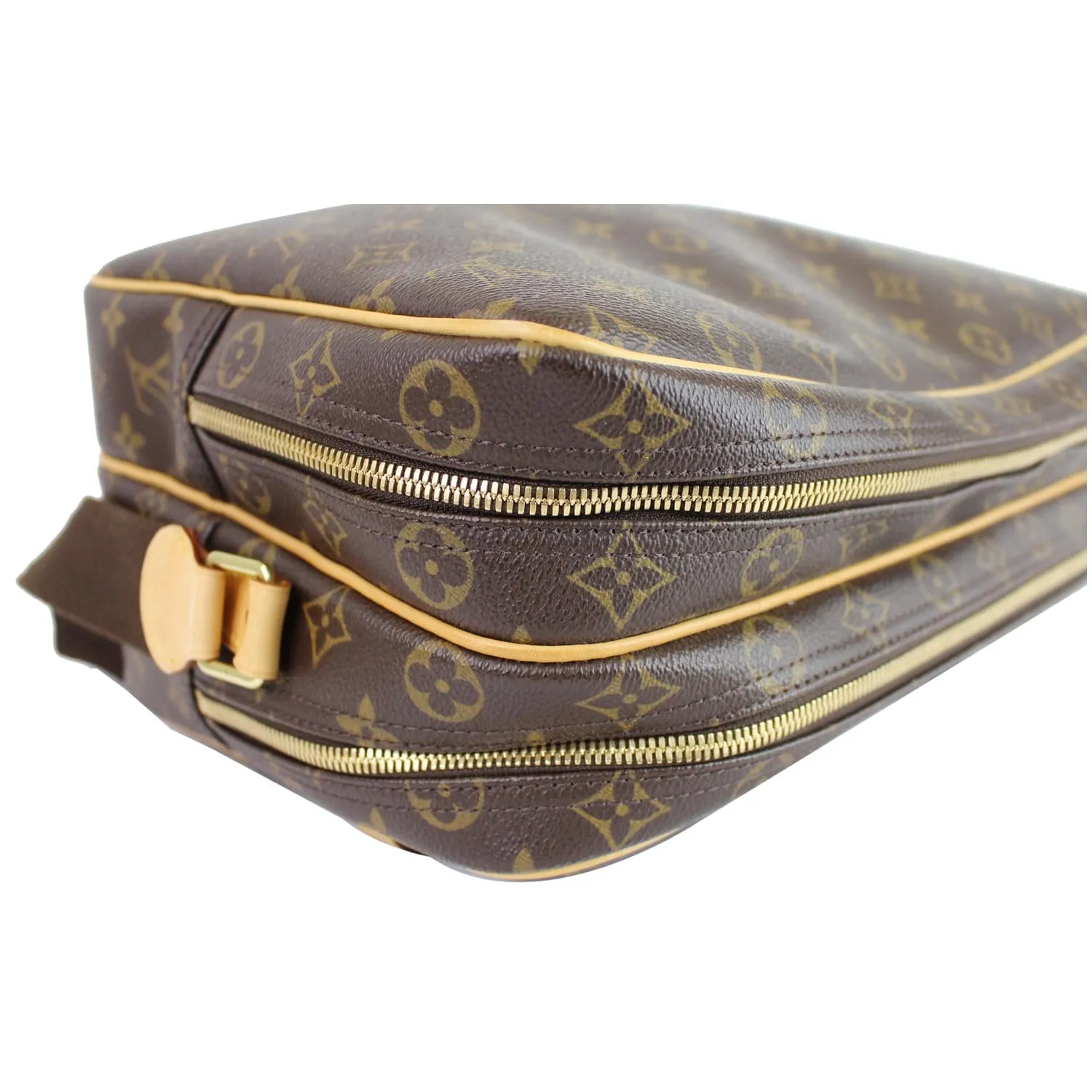 LOUIS VUITTON Reporter GM Monogram Canvas Shoulder Bag Brown