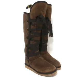 Love From Australia Nomad Shearling Knee High Boots Brown Sheepskin Size US 9.5