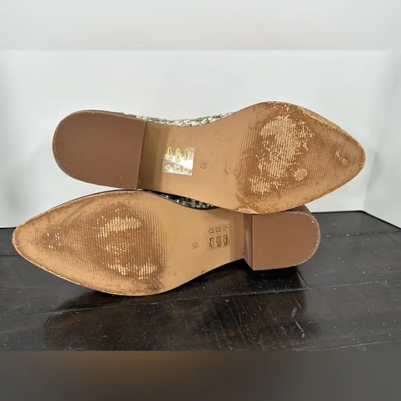 Madewell Sonia Low Leather Snakeskin Chelsea Boot Size 10