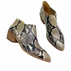 Madewell Sonia Low Leather Snakeskin Chelsea Boot Size 10
