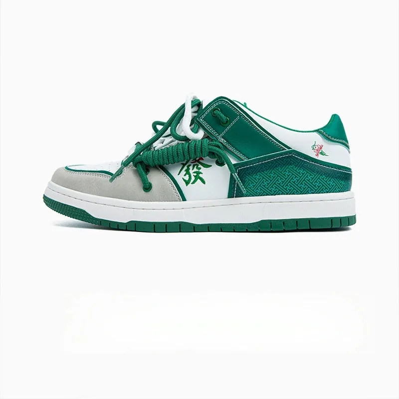 Mahjong-Inspired Thick Sole Sports Casual Shoes