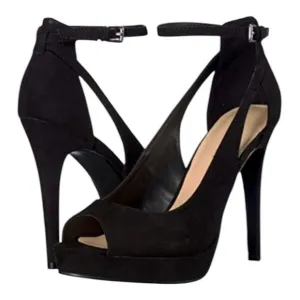 Marc Fisher Black Honda Peep Toe Stiletto High Heels Size 9.5