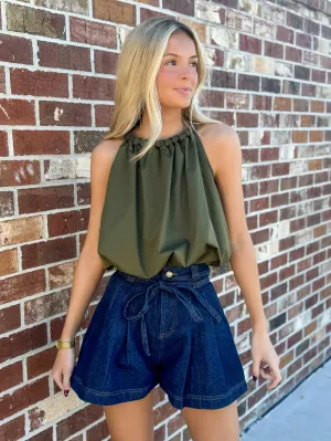 Marianne Bubble Top (Olive)