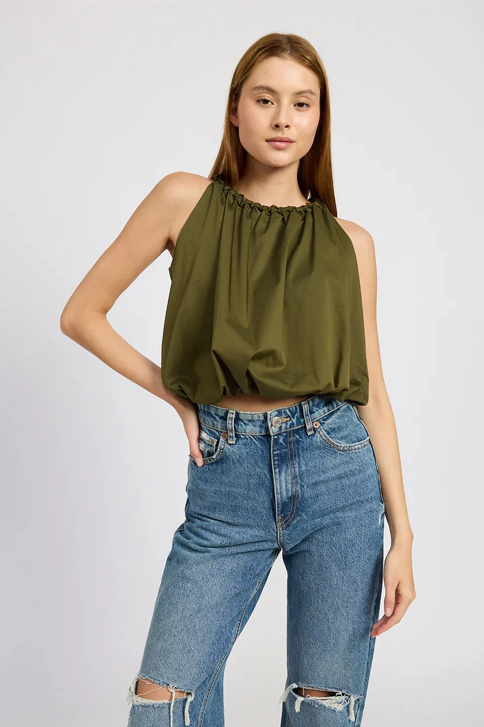 Marianne Bubble Top (Olive)