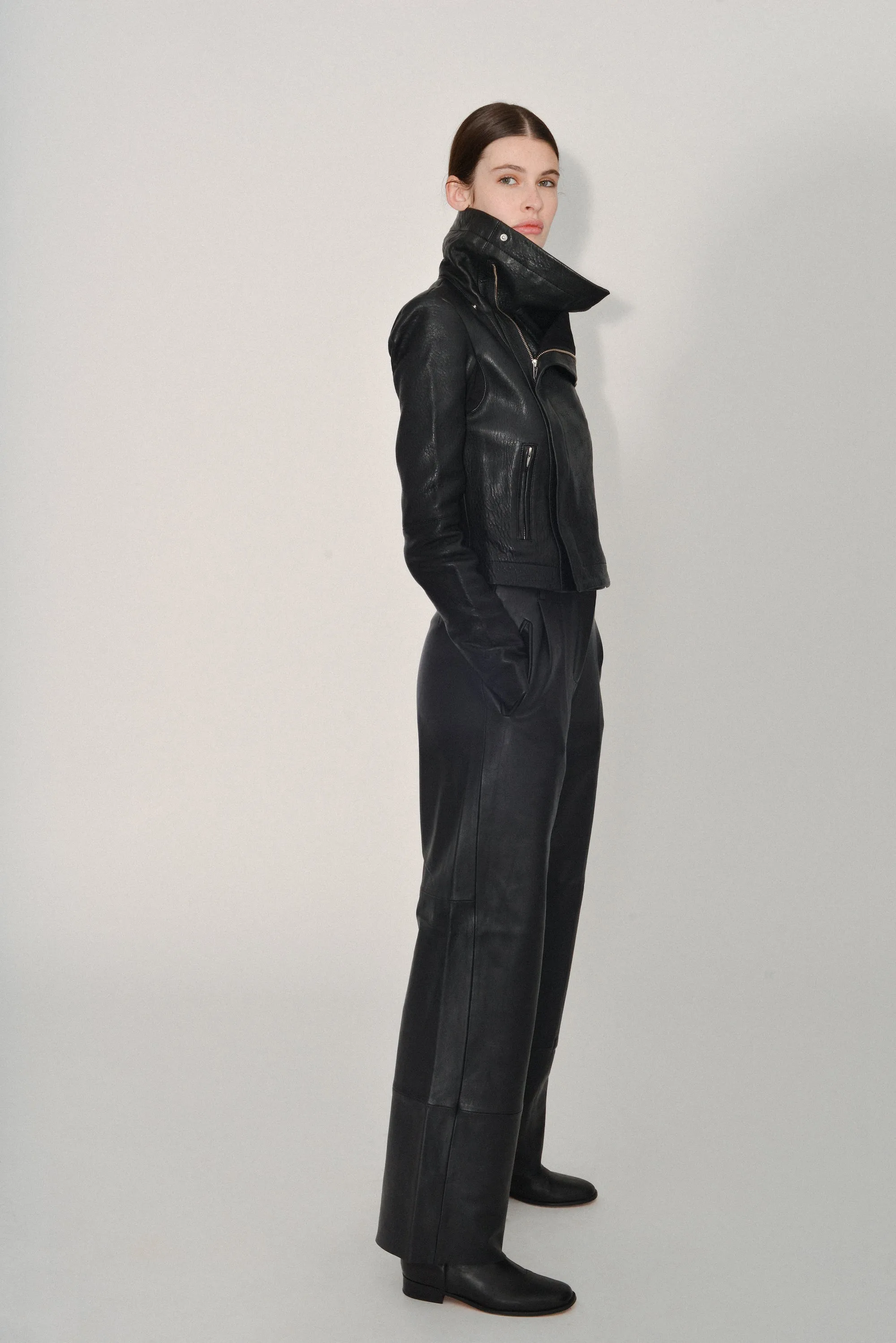 Max Classic Leather Jacket Black