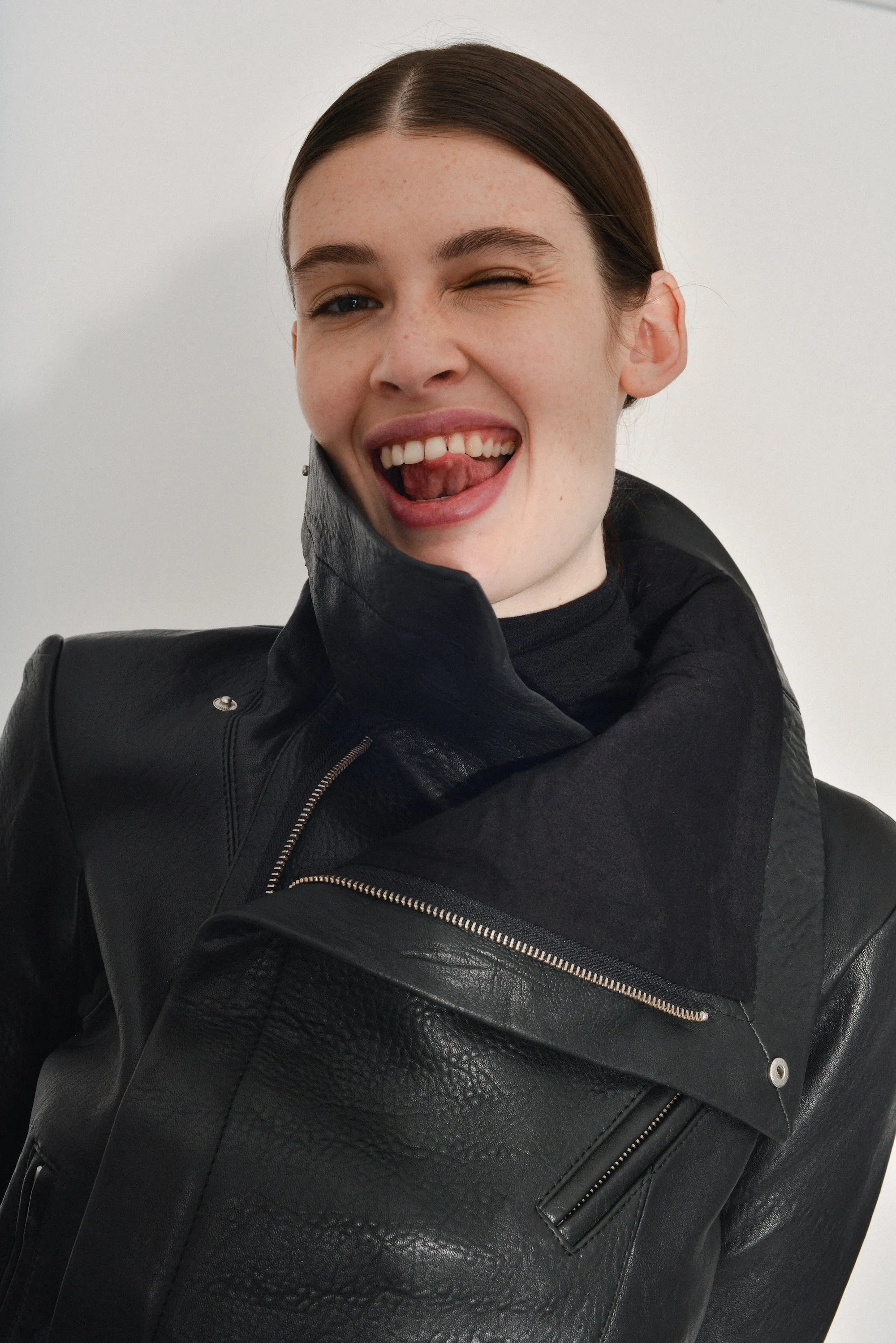 Max Classic Leather Jacket Black