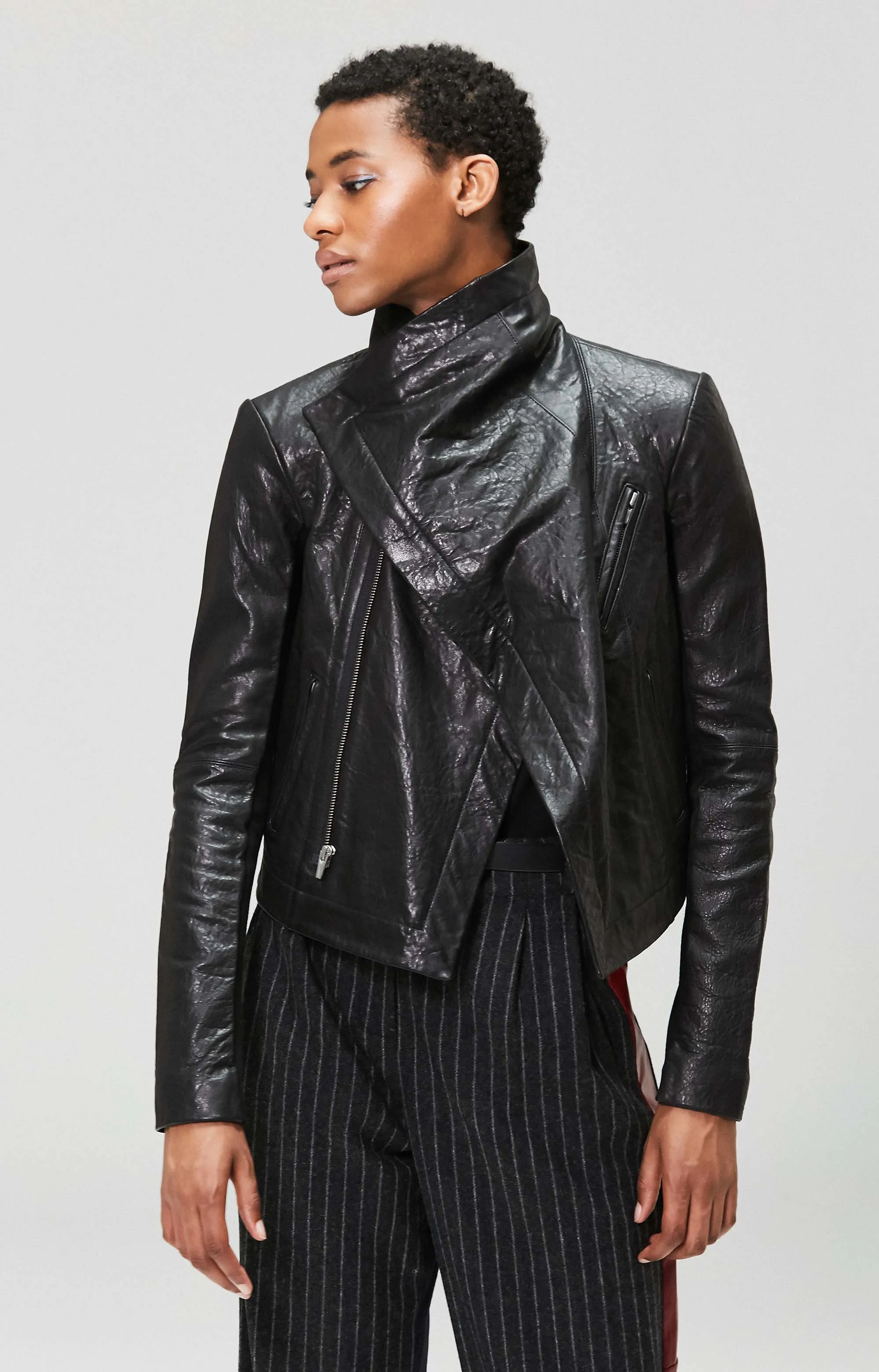 Max Classic Leather Jacket Black