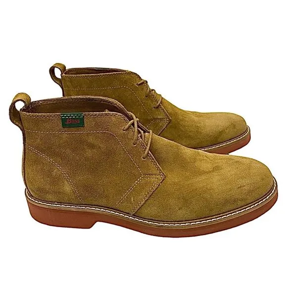 Mens Brooks Tan Suede Chukka Buck Men’s Size 9 Medium Pre-Owned