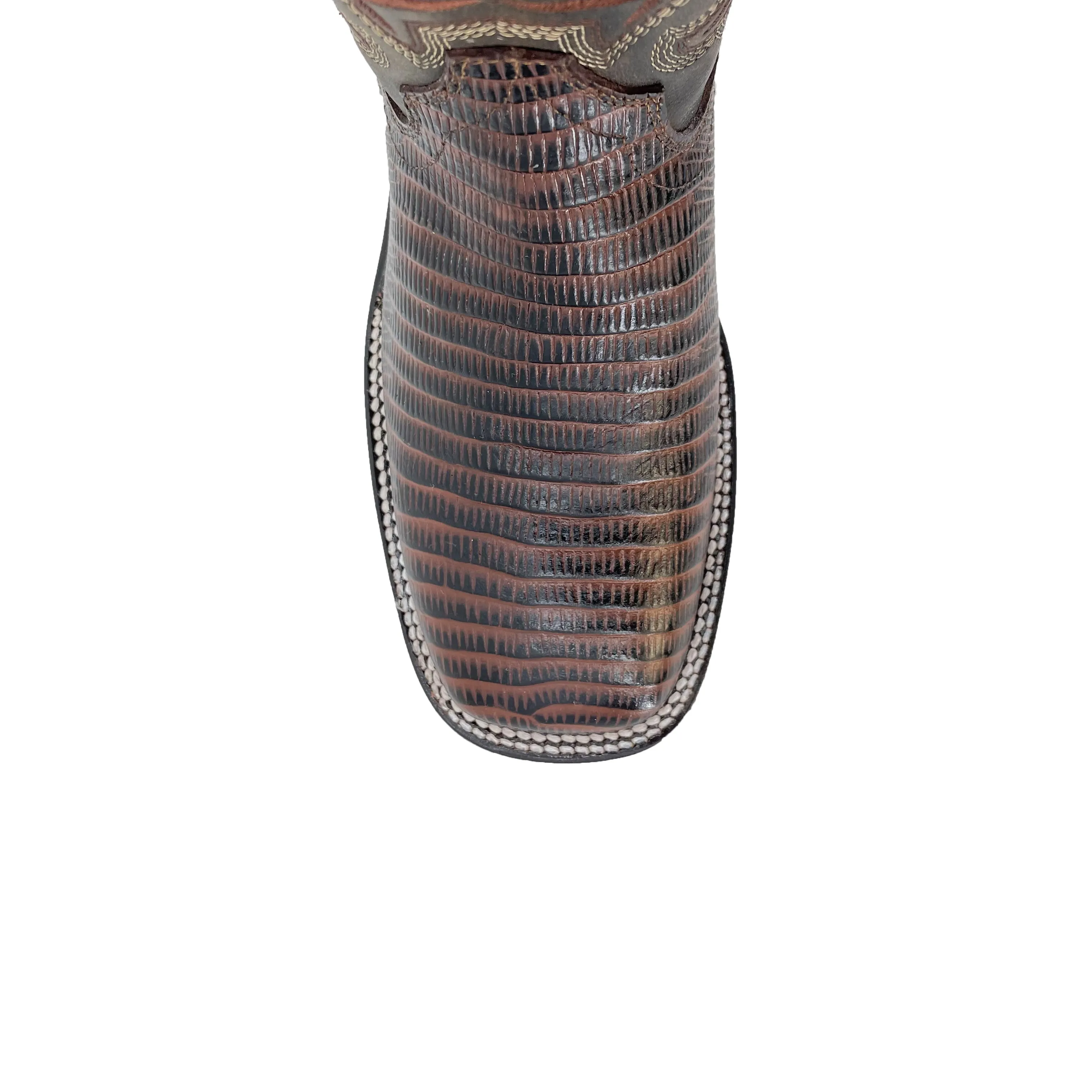 Men's Bulldog Exotic Leather Print Boots - Lizard Brown