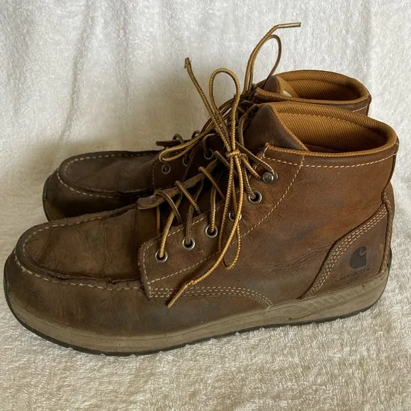 Mens Carhartt Moc-Toe Wedge Chukka Boot Dark Brown Sz 9.5