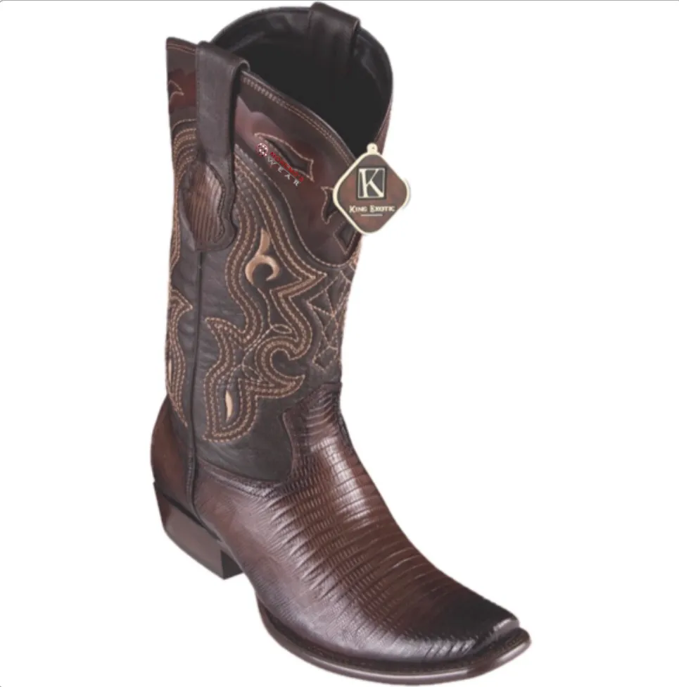 Men’s King Exotic Teju Lizard Boots Dubai Toe