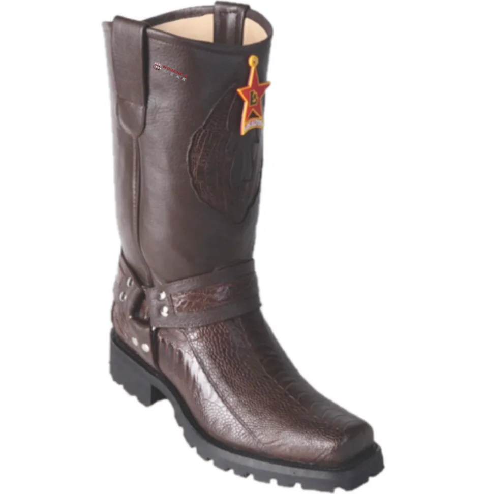 Men’s Los Altos Ostrich Leg Biker Boots