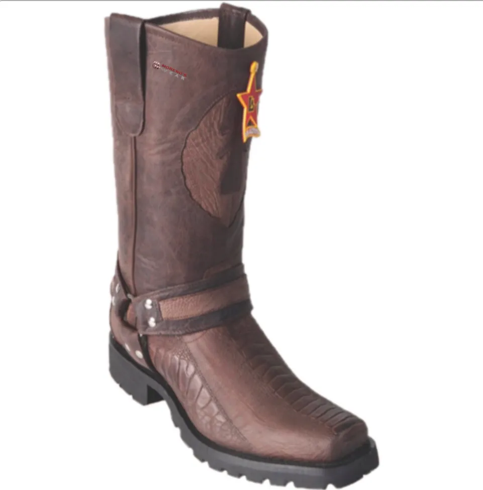 Men’s Los Altos Ostrich Leg Biker Boots