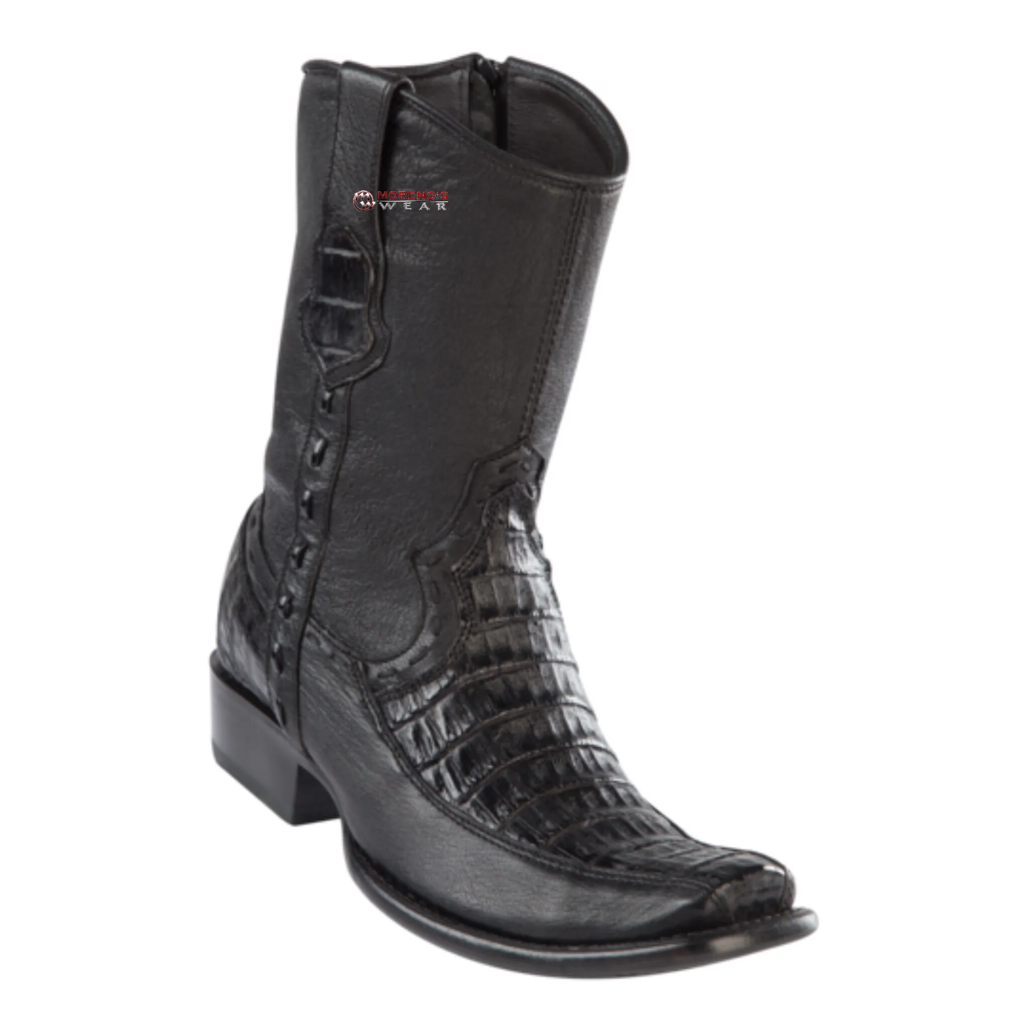 Men's Wild West Caiman Belly With Deer Ankle Boots Dubai Toe