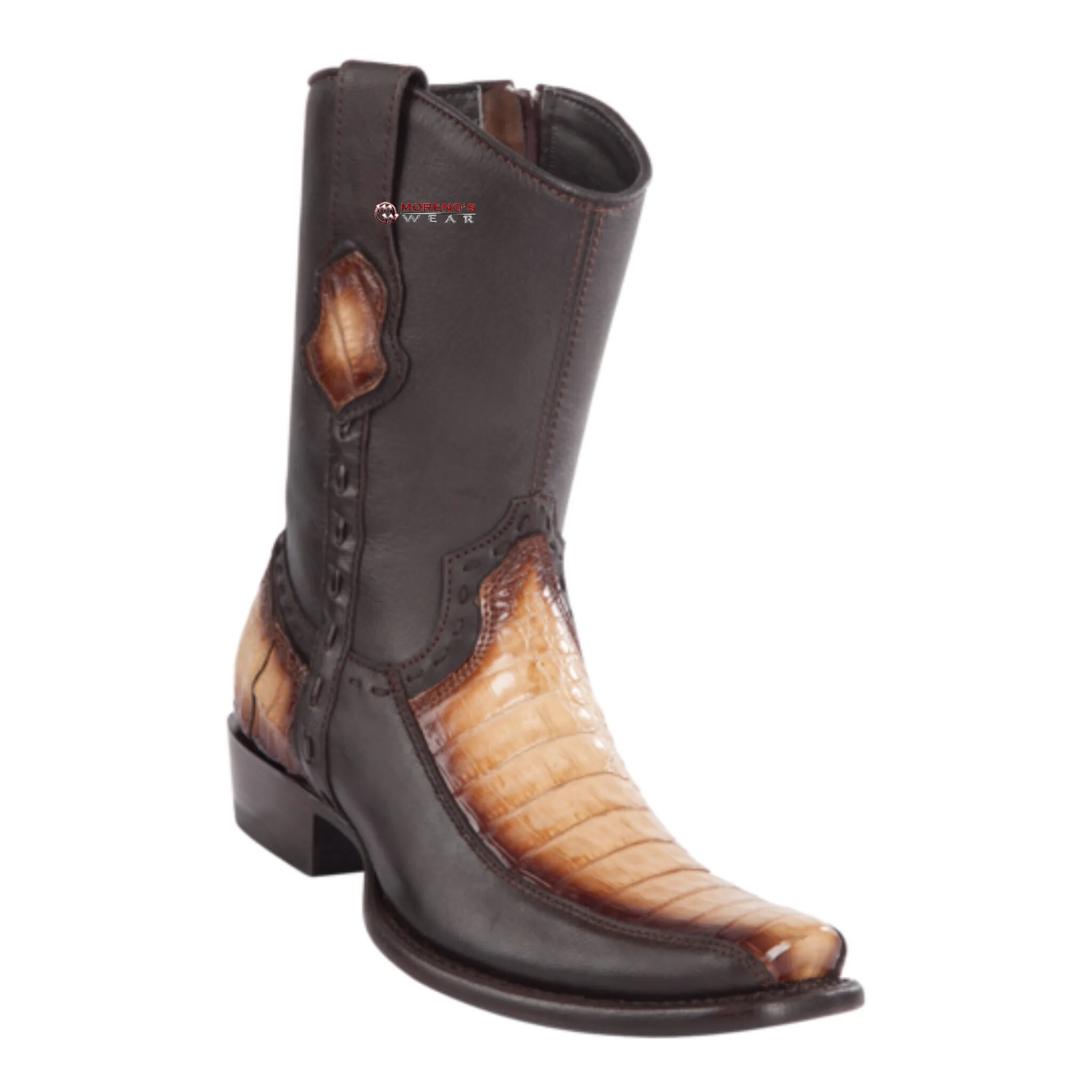 Men's Wild West Caiman Belly With Deer Ankle Boots Dubai Toe