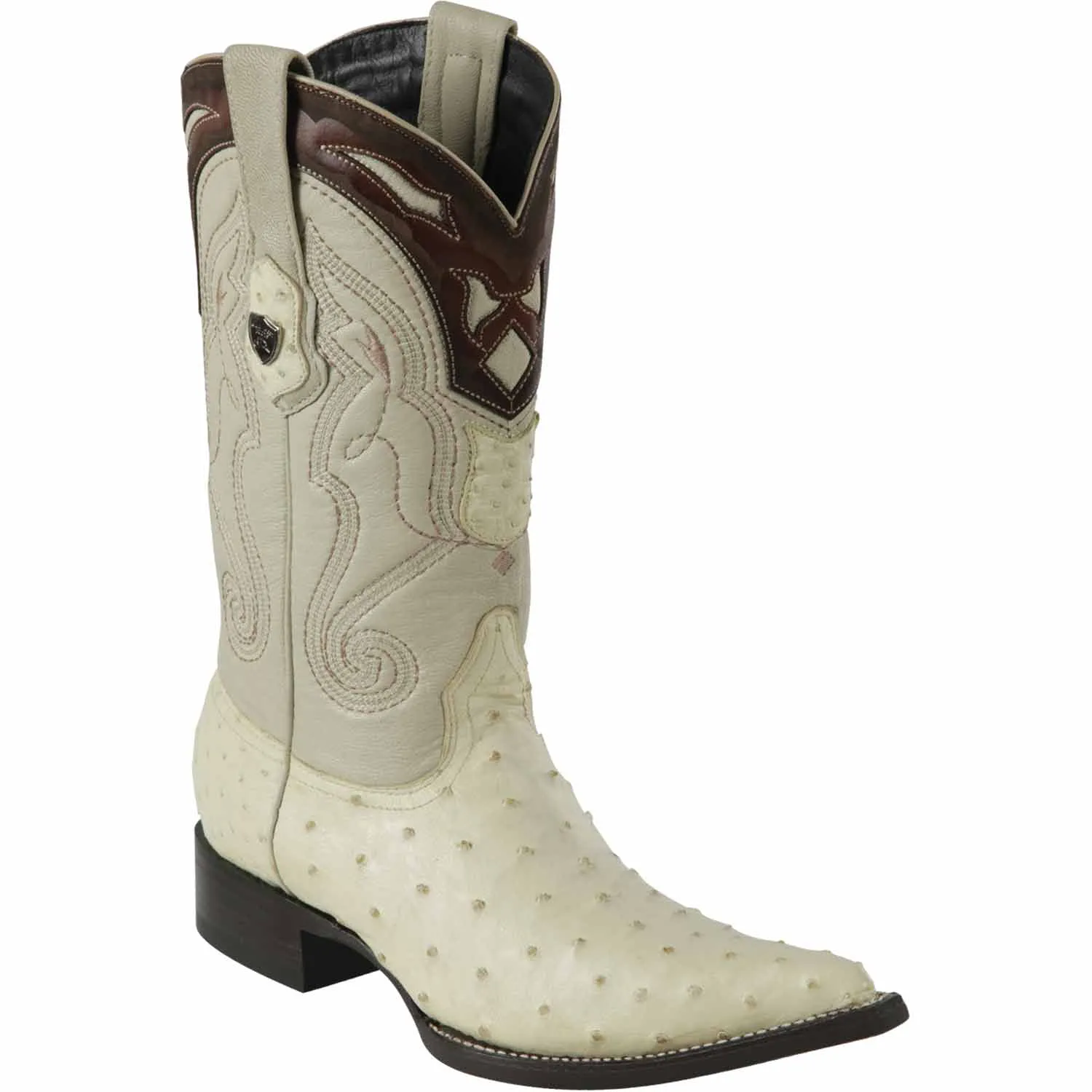 Men's Wild West Ostrich Skin 3X Toe Boots 29503-A