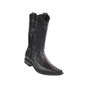 Men's Wild West Ostrich With Deer Boots European Square Toe