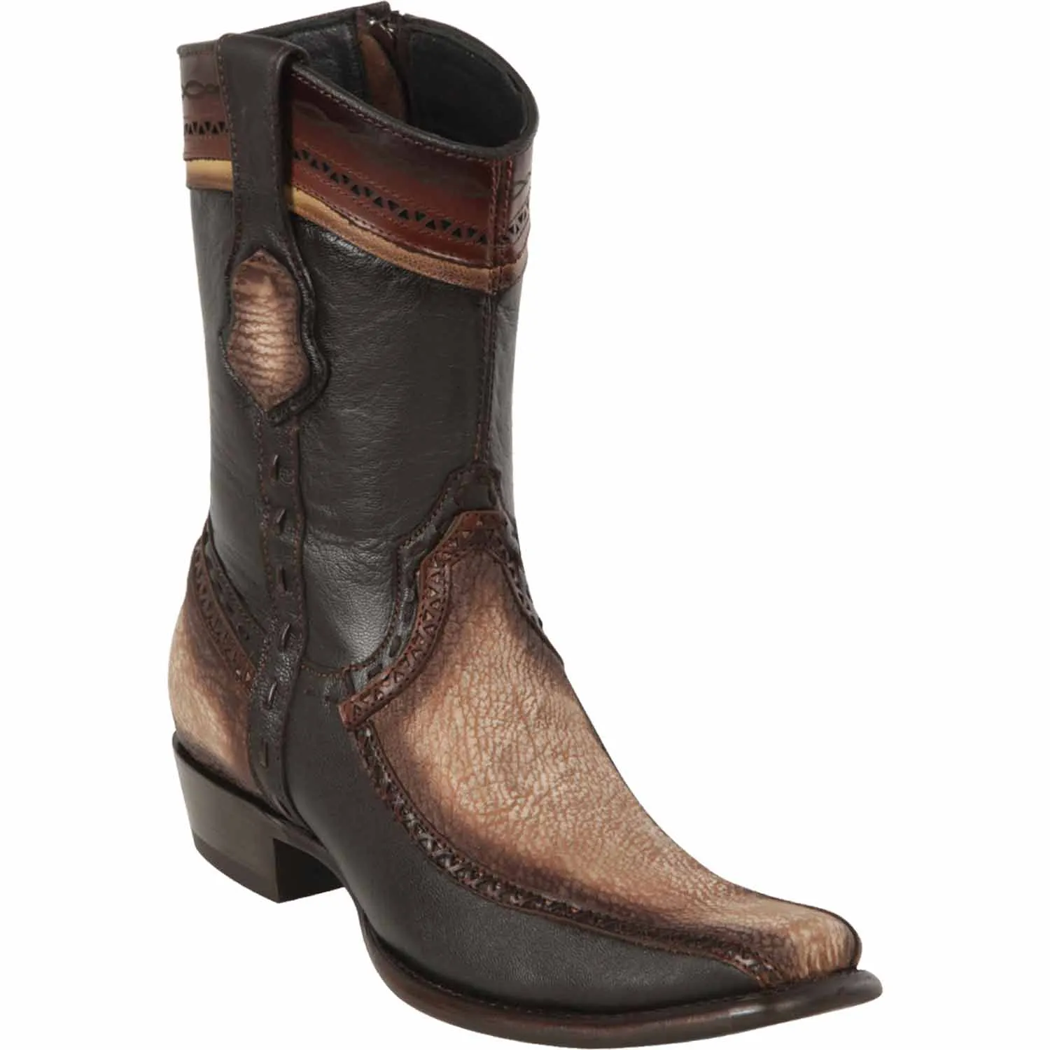 Men's Wild West Shark with Deer Dubai Toe Short Boots 279BF09