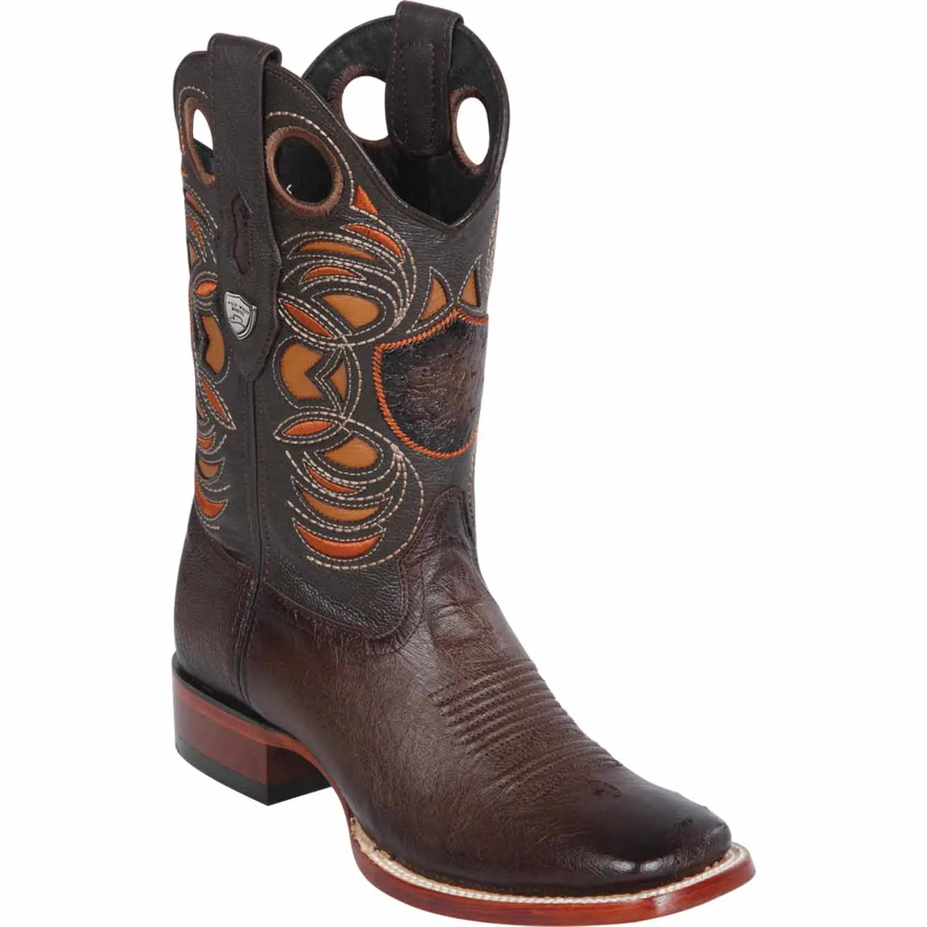 Men's Wild West Smooth Ostrich Ranch Toe Boots 282497