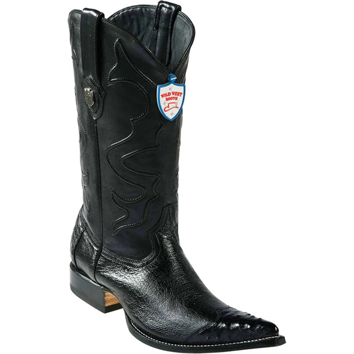 Men's Wild West Smooth Ostrich Skin 3X Toe Boots 29504-A