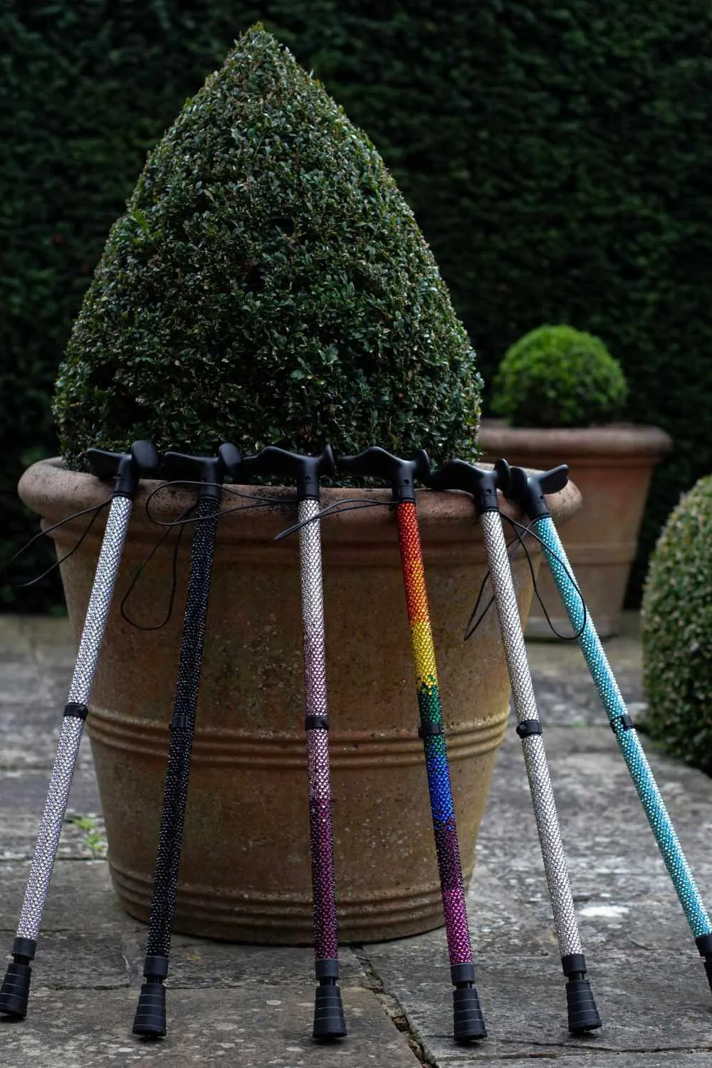 Moonlight Silver Diamanté Walking Stick