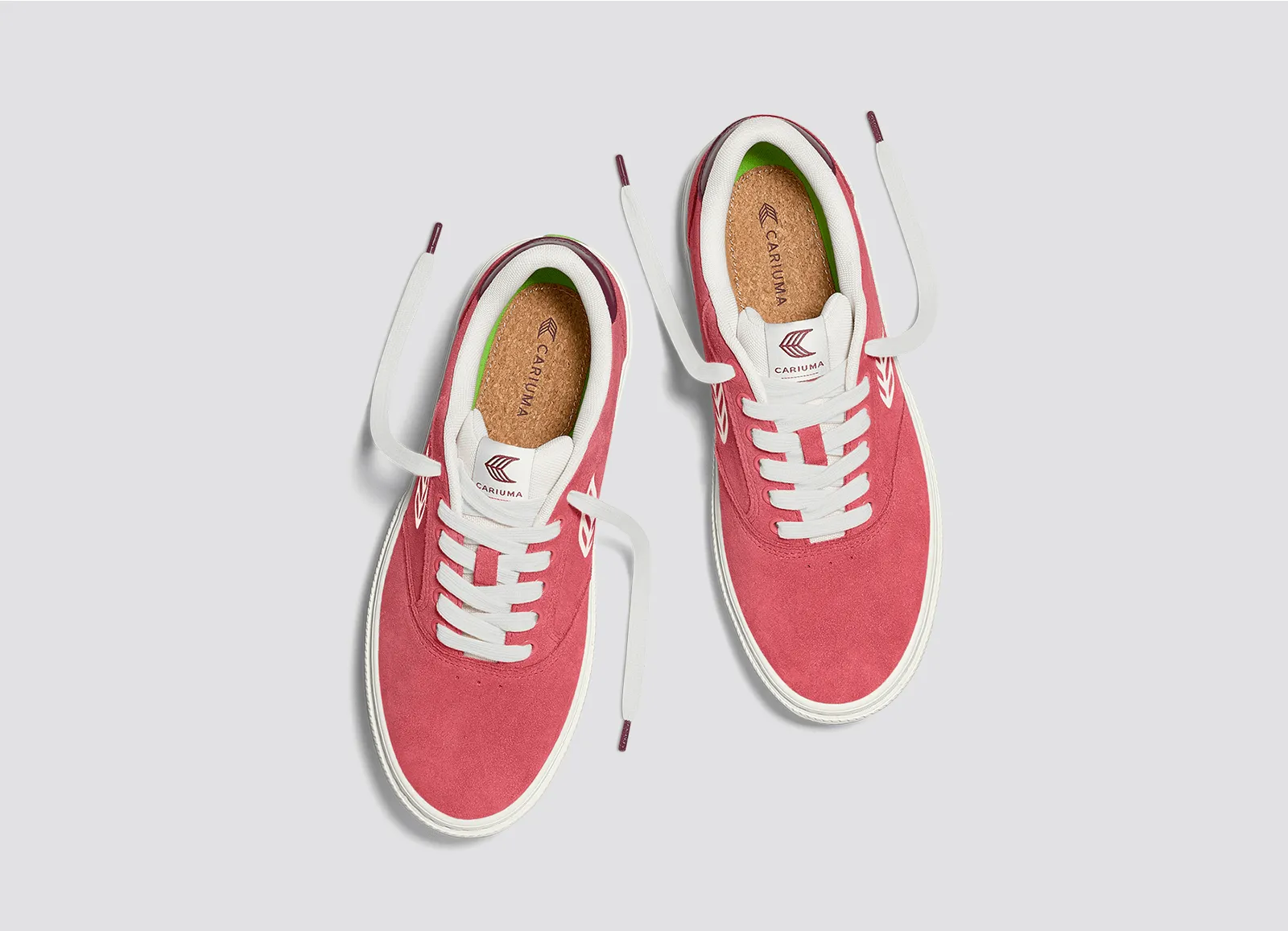 NAIOCA Watermelon Suede Ivory Logo Ruby Wine Sneaker Women