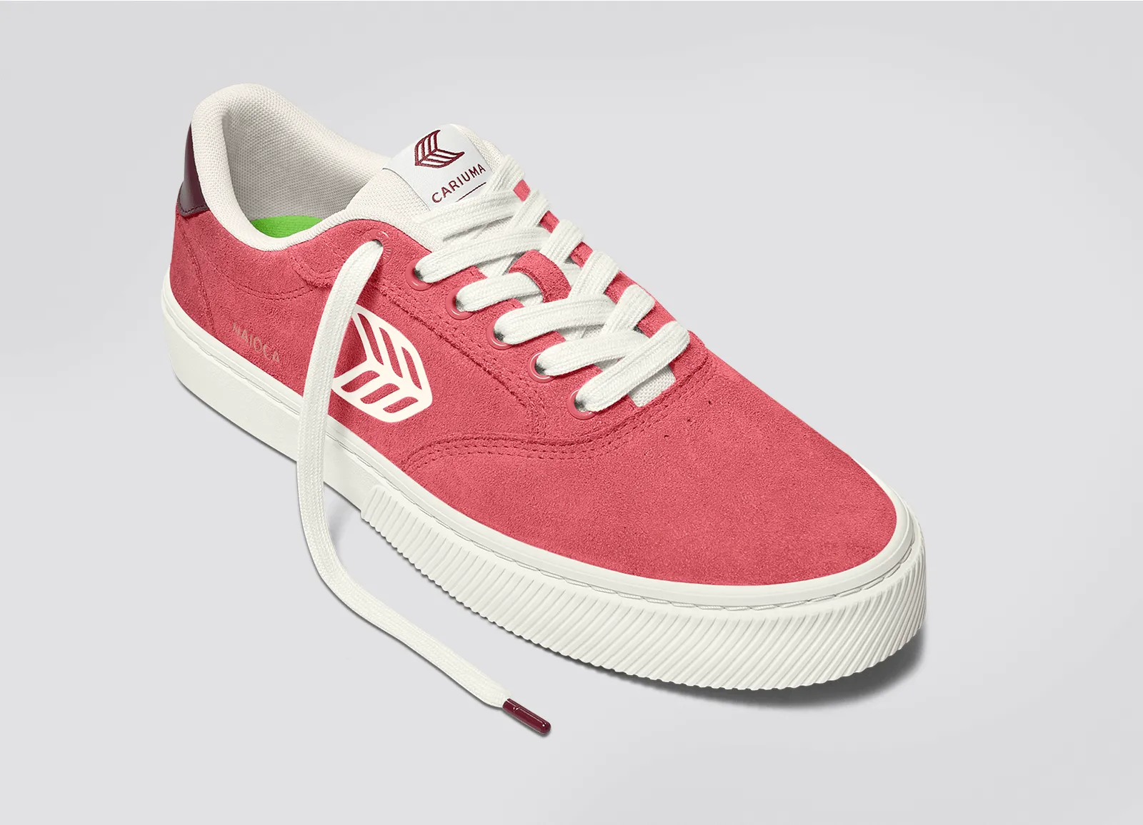 NAIOCA Watermelon Suede Ivory Logo Ruby Wine Sneaker Women