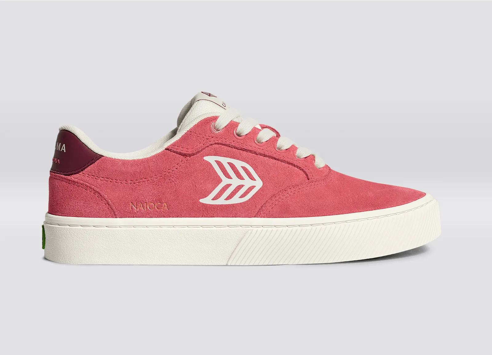 NAIOCA Watermelon Suede Ivory Logo Ruby Wine Sneaker Women
