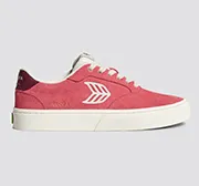 NAIOCA Watermelon Suede Ivory Logo Ruby Wine Sneaker Women