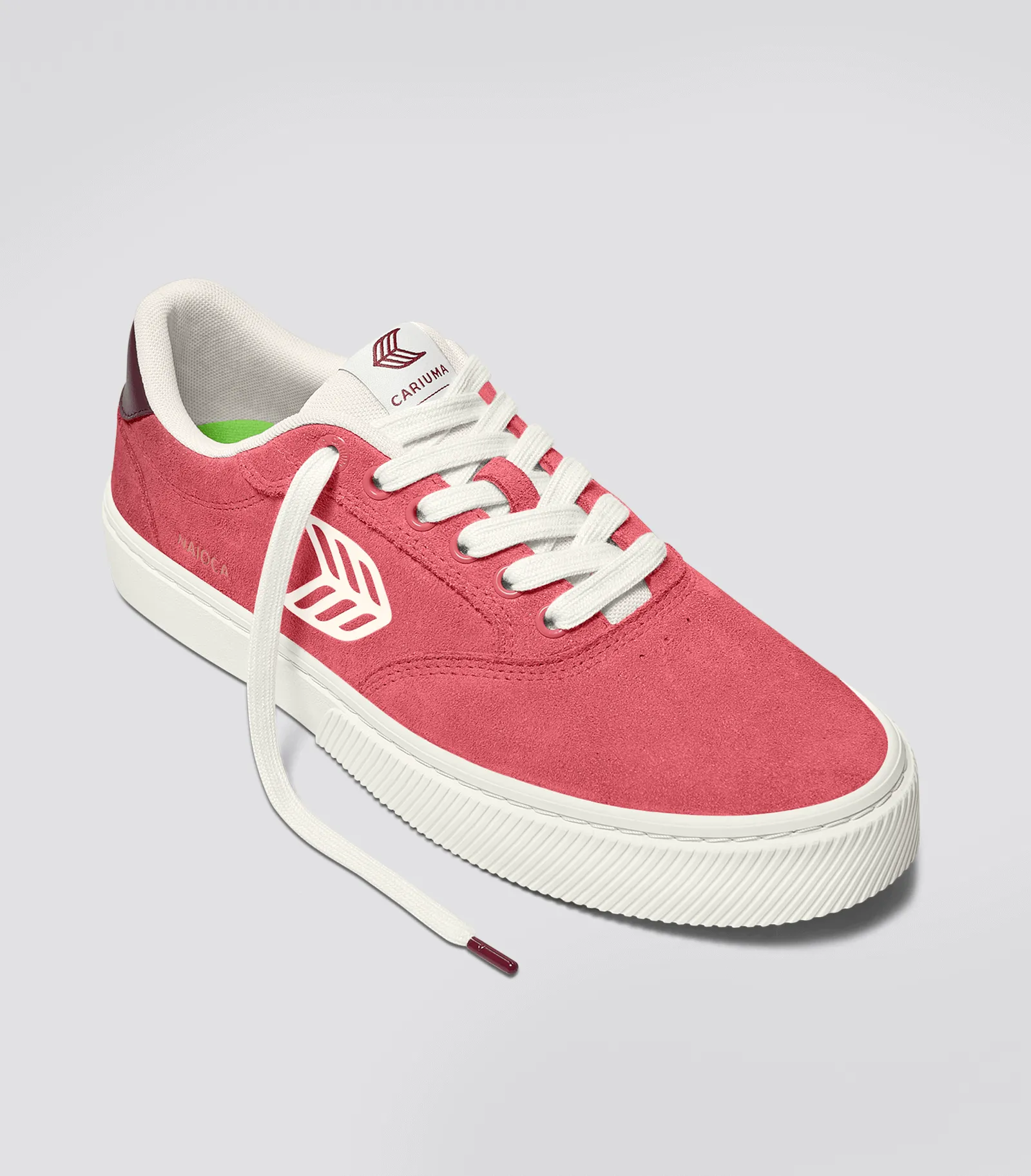NAIOCA Watermelon Suede Ivory Logo Ruby Wine Sneaker Women