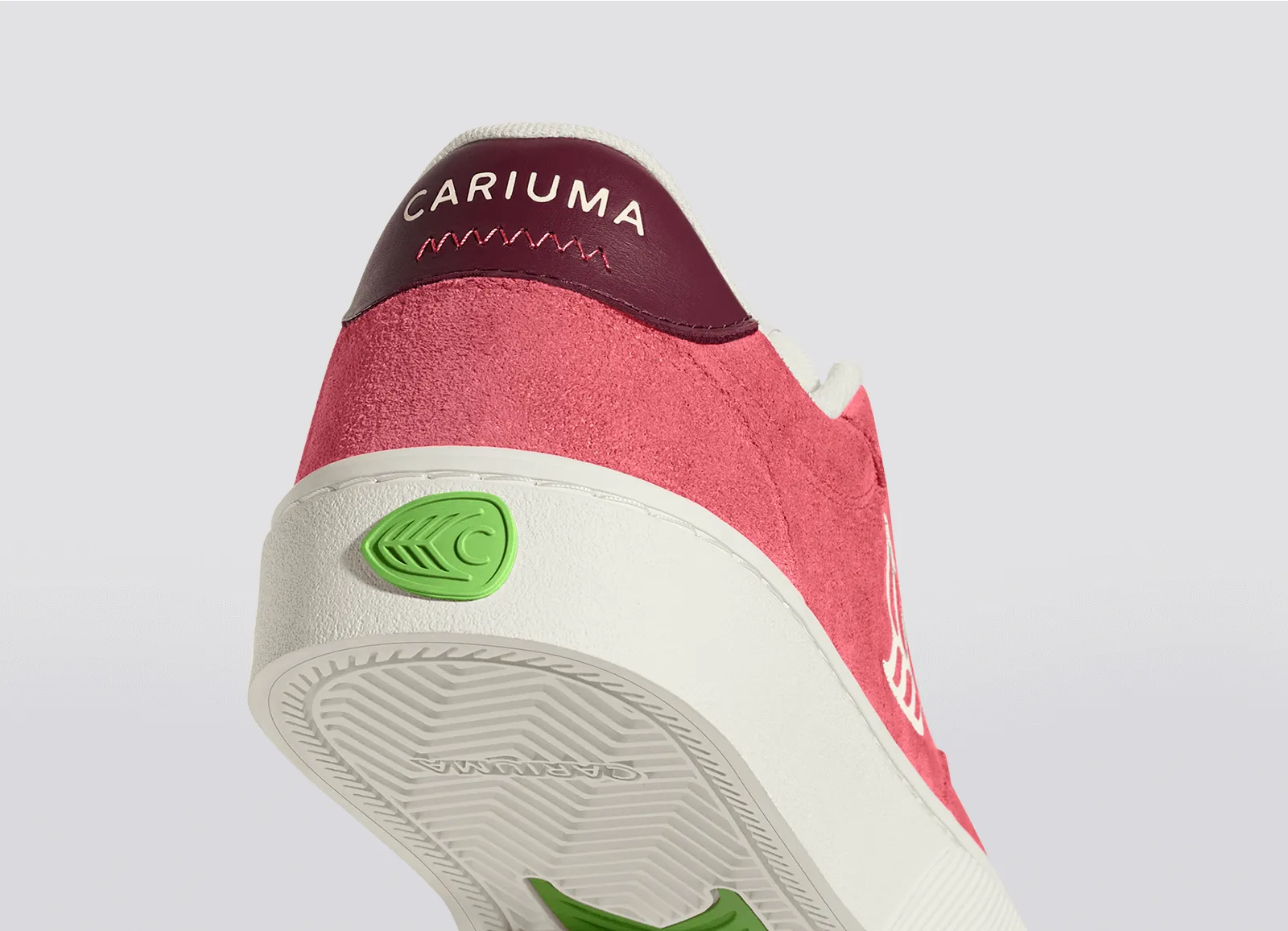 NAIOCA Watermelon Suede Ivory Logo Ruby Wine Sneaker Women