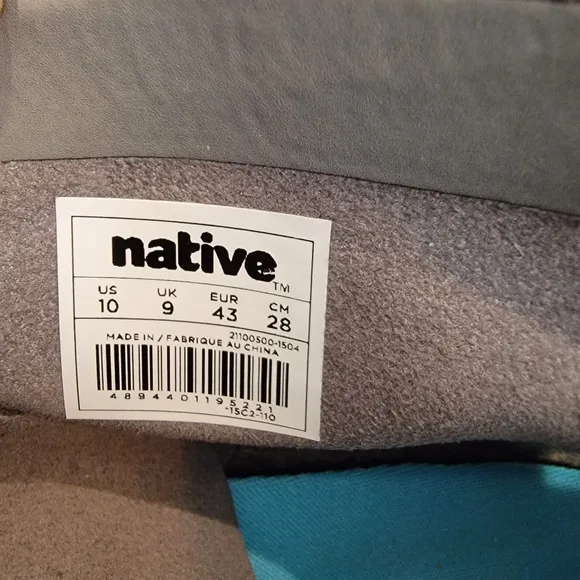 Native Apollo Chukka Dublin Gray Sneaker Boots Size 10