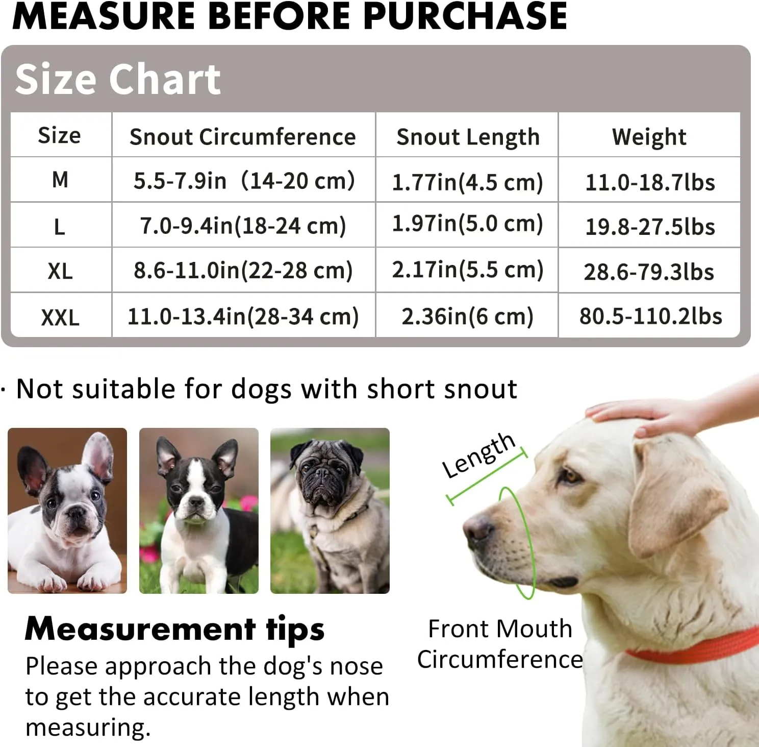 NEW Dog Muzzle for Medium Large Dogs, Adjustable Dog Muzzle to Prevent Biting Barking Chewing, Dog Muzzles with Breathable Mesh Allows Panting and Drinking, Sz L