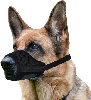 NEW Dog Muzzle for Medium Large Dogs, Adjustable Dog Muzzle to Prevent Biting Barking Chewing, Dog Muzzles with Breathable Mesh Allows Panting and Drinking, Sz L
