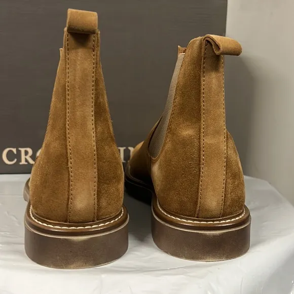 NIB - Crown Vintage CR-Dalmacio Chelsey Boot, Honey Suede - Size 8.5