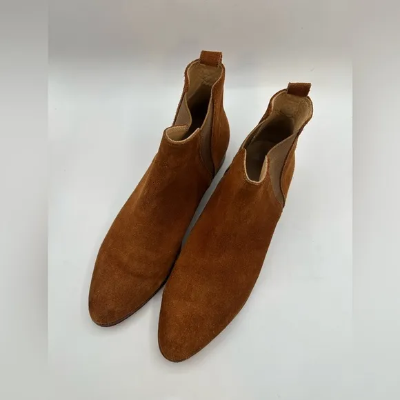Nisolo Womens Nutmeg Suede &amp; Leather Chelsea Every Day Boots Booties Size 9