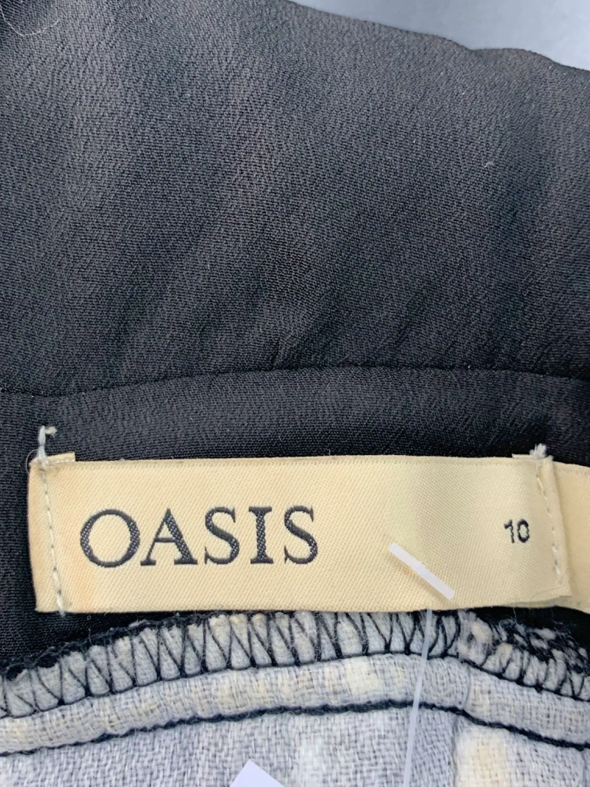 Oasis Black & White Houndstooth Dress UK 10