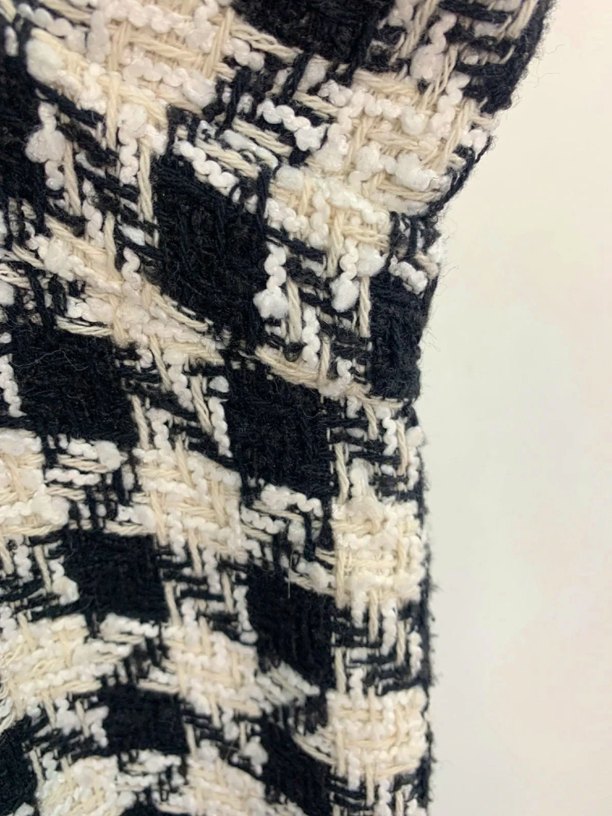 Oasis Black & White Houndstooth Dress UK 10