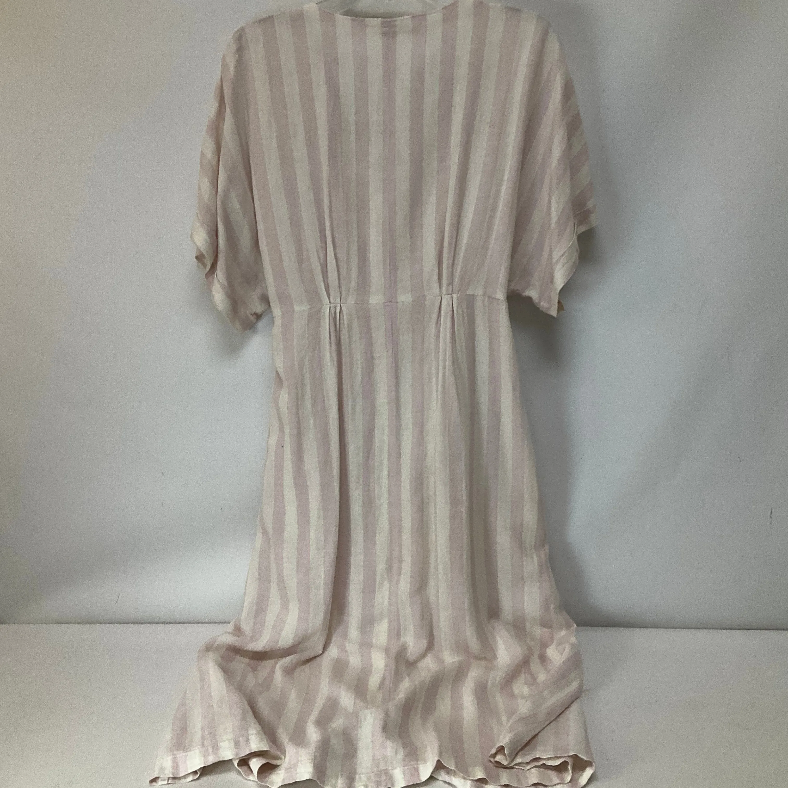 Pink & White Dress Casual Midi Chelsea 28, Size 1x